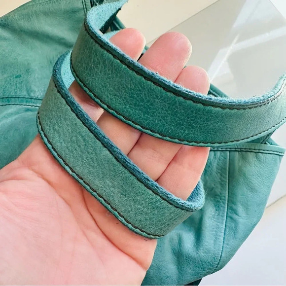 Fossil Teal Hathaway Leather Tote - Picture 8 of 10